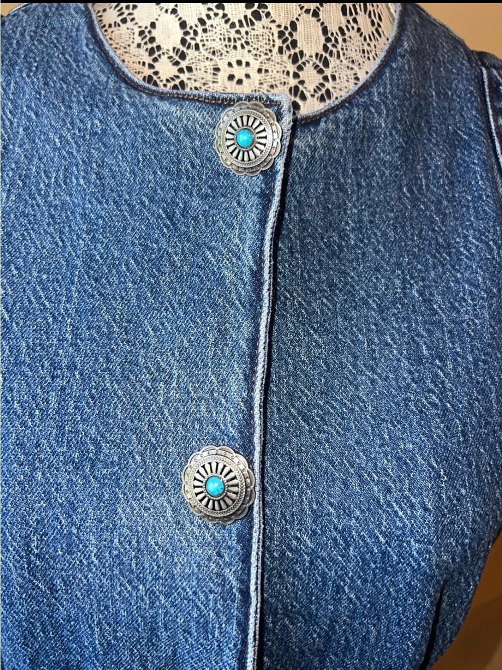 7 For All Mankind Sleeveless Denim Mini Dress - Blue Sz 6 and 8 Available. - Picture 5 of 8